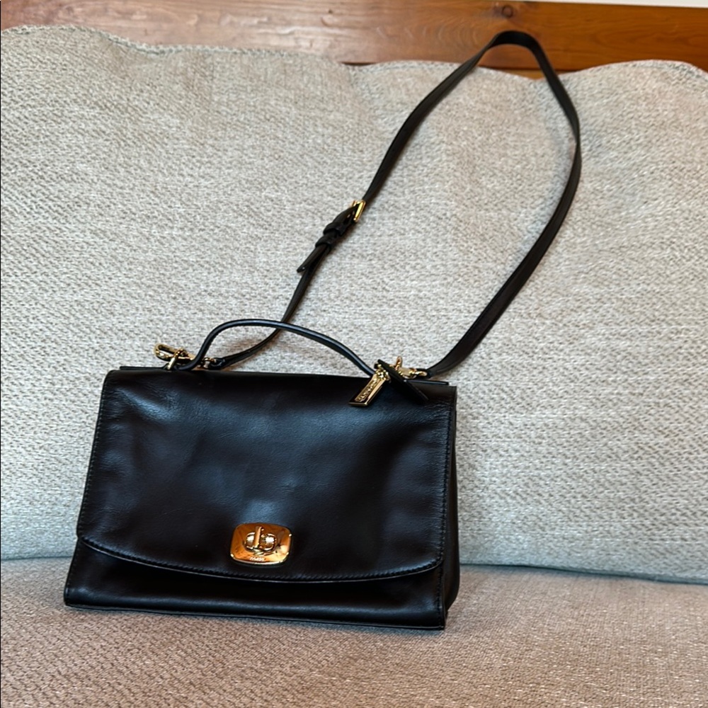 Black Coach Leather Handbag